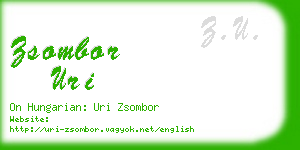 zsombor uri business card